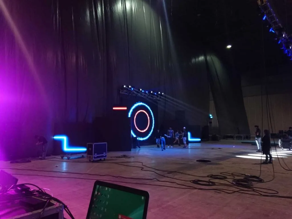 Display and playback setup for the Ford project in Mexico City — view 2