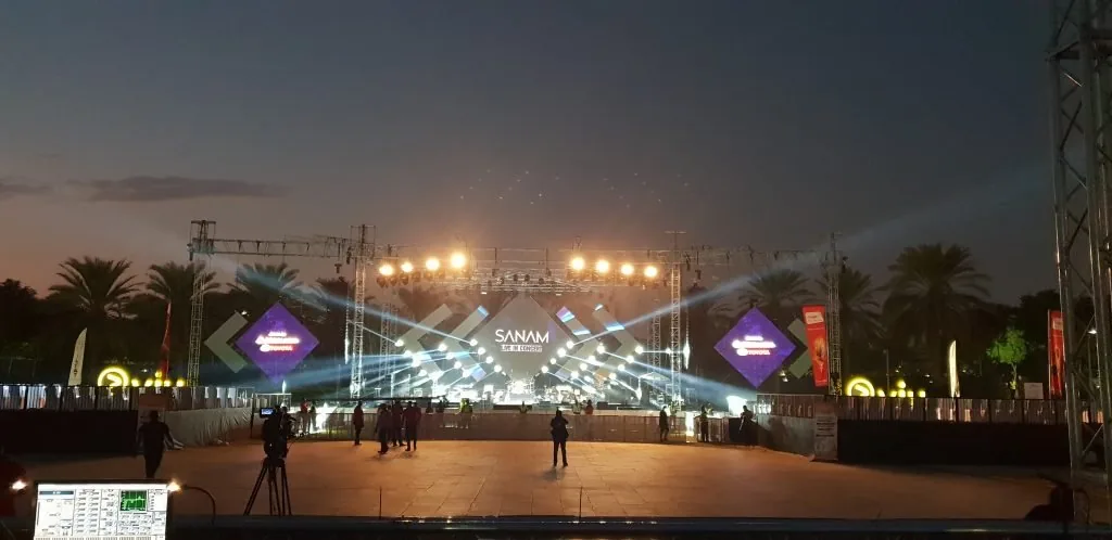 LED stage visuals during the Sanam Dubai production — view 3