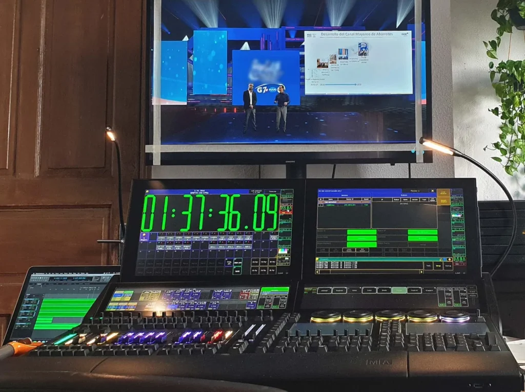 Virtual stage, chroma-key setup and real-time visual environment for the corporate convention — view 3