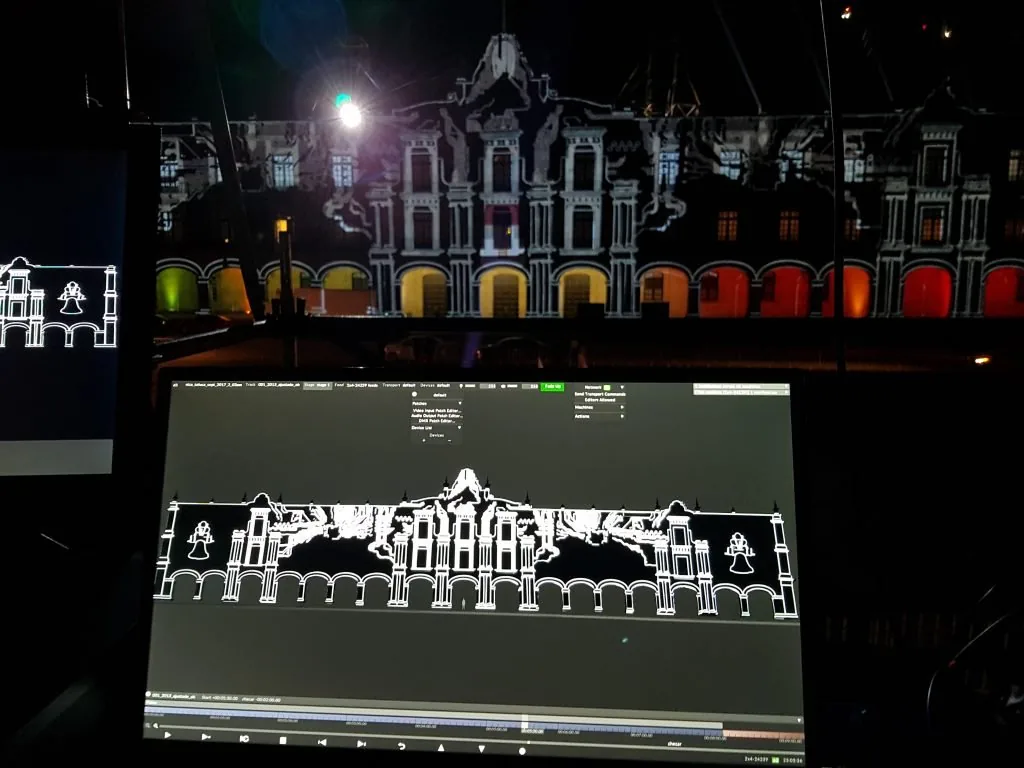 Architectural projection mapping on Toluca Government Palace — view 5
