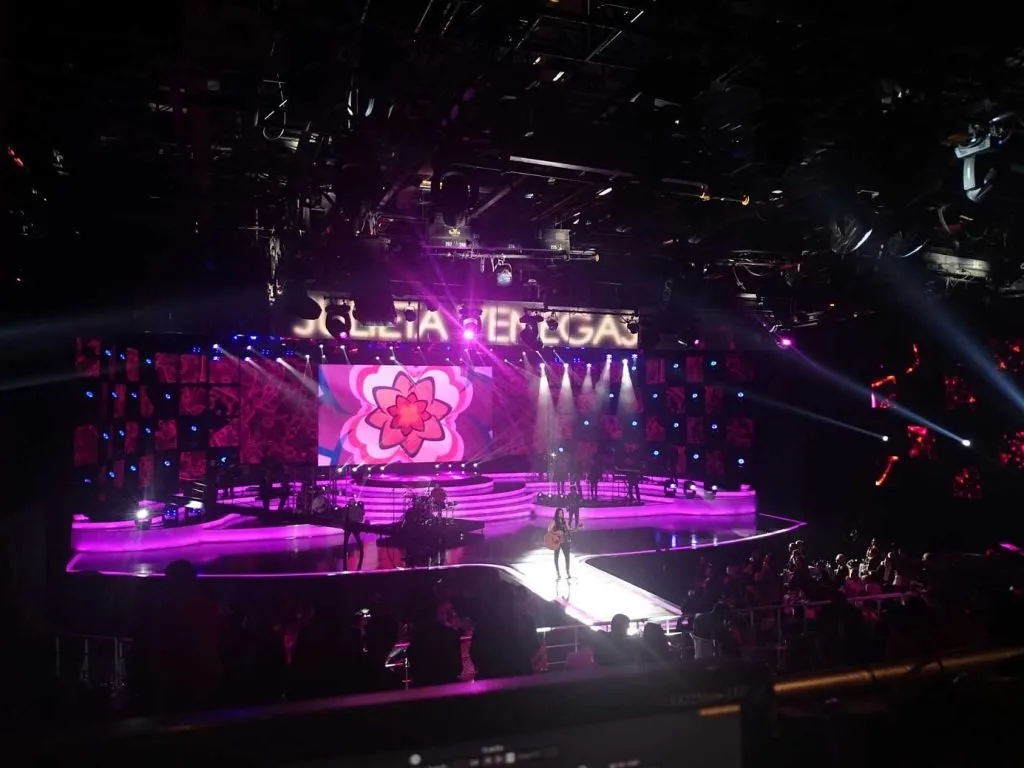 LED television stage and d3 playback setup for Mexican Night — view 5