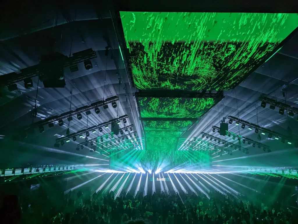 LED structures, server racks and Dance Stage environment at MDL Soundstorm 2022 — view 5