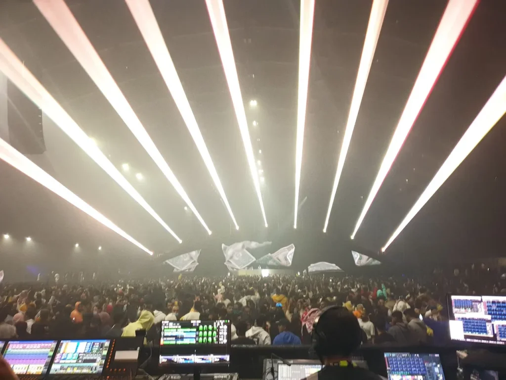 Media-server racks, fiber connections and LED stage at MDL Soundstorm 2021 — view 5