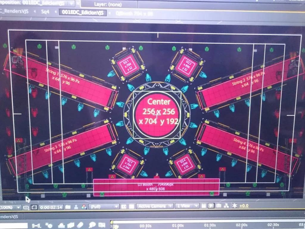 Festival screens and VJ visuals at EDC México 2016 — view 6