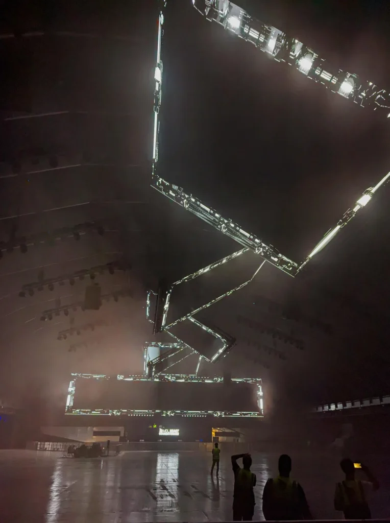 LED structures, server racks and Dance Stage environment at MDL Soundstorm 2022 — view 6