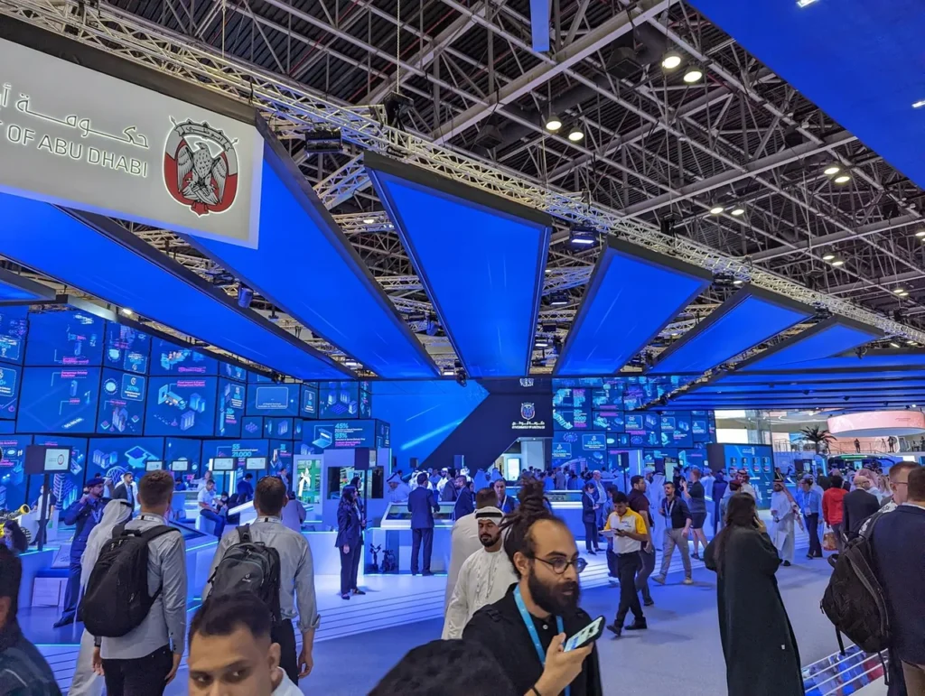 Multi-surface display installation at the Abu Dhabi Government Pavilion during GITEX Global 2022 — view 6
