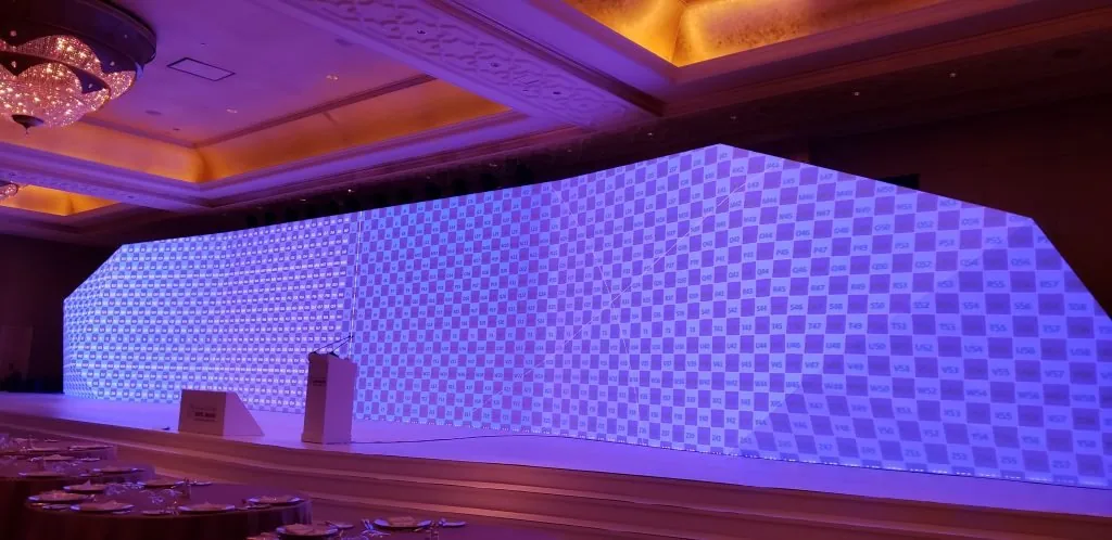 Three-area projection installation at ADIPEC 2018 in Abu Dhabi — view 7