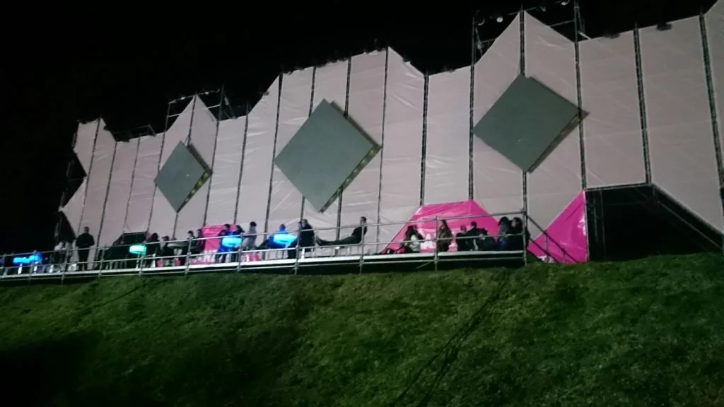 Concert projection areas and LED screen at the Postobón Katy Perry opening concert — view 7