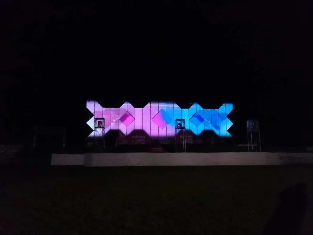 Concert projection areas and LED screen at the Postobón Katy Perry opening concert — view 8