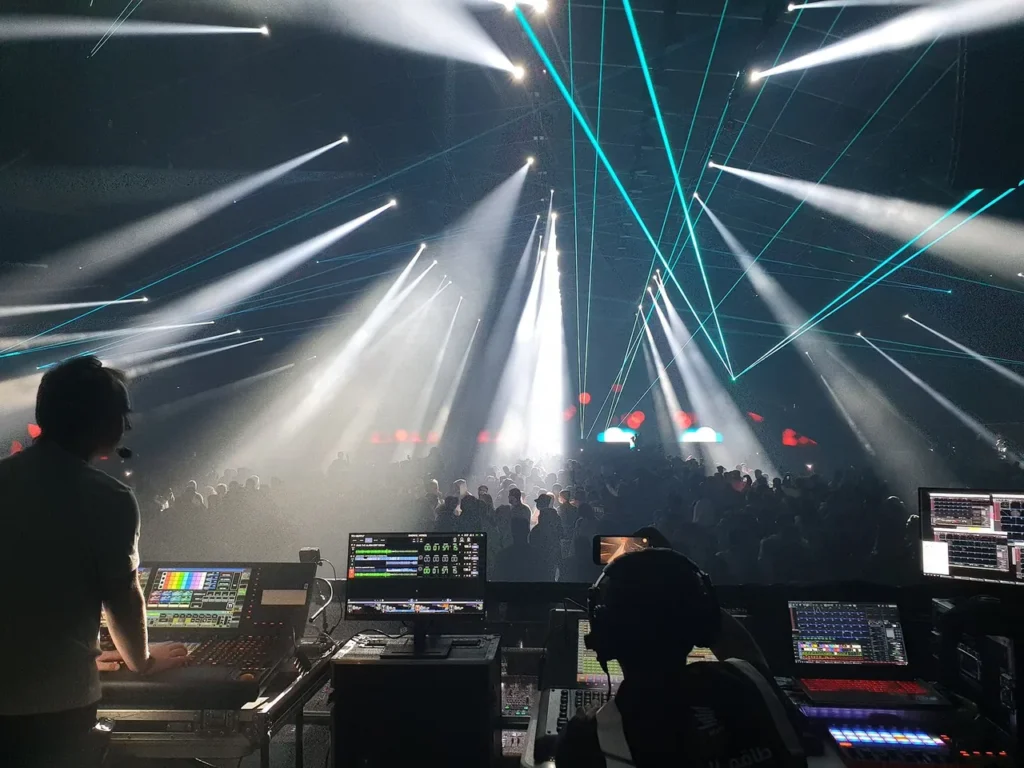 Media-server racks, fiber connections and LED stage at MDL Soundstorm 2021 — view 8