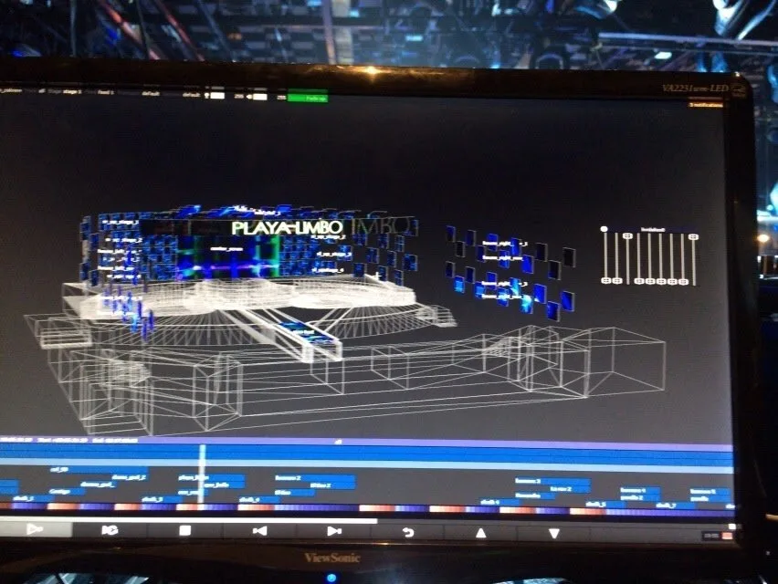 LED television stage and d3 playback setup for Mexican Night — view 8