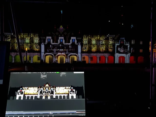 Architectural projection mapping on Toluca Government Palace — view 9