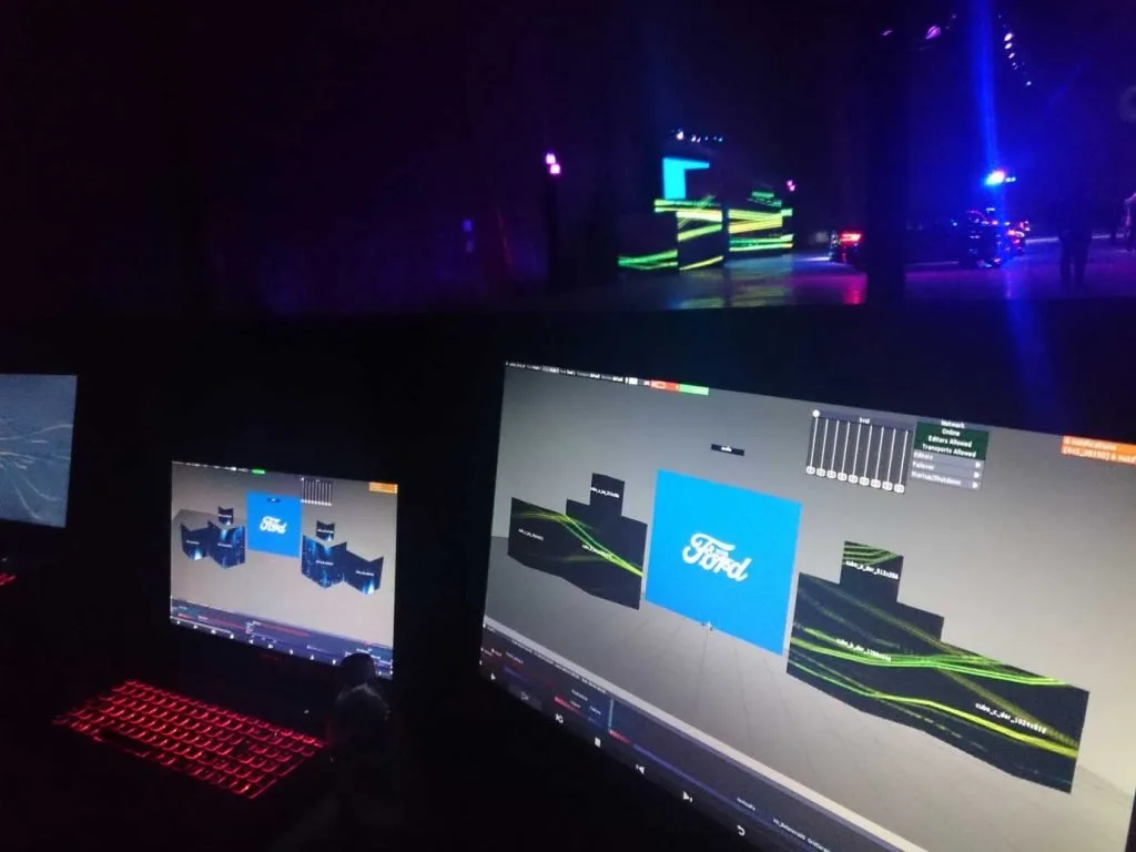 Display and playback setup for the Ford project in Mexico City — view 10
