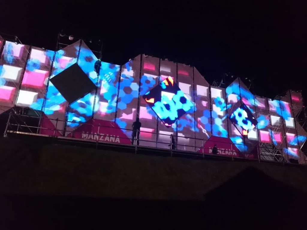 Concert projection areas and LED screen at the Postobón Katy Perry opening concert — view 10