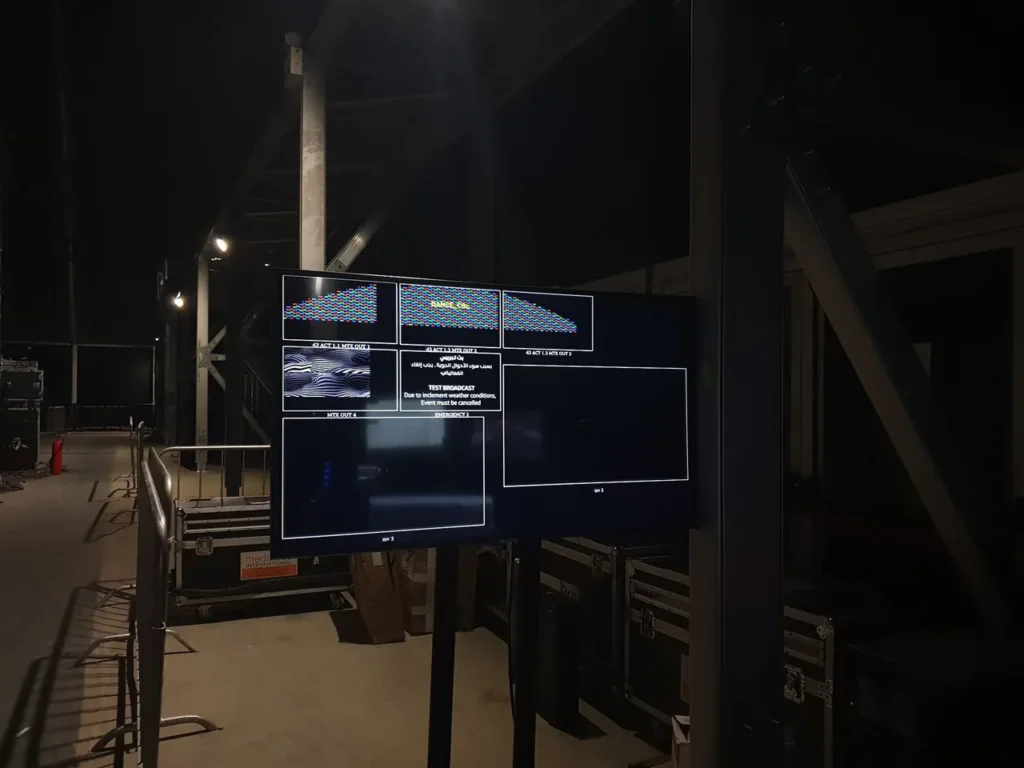 Media-server racks, fiber connections and LED stage at MDL Soundstorm 2021 — view 10