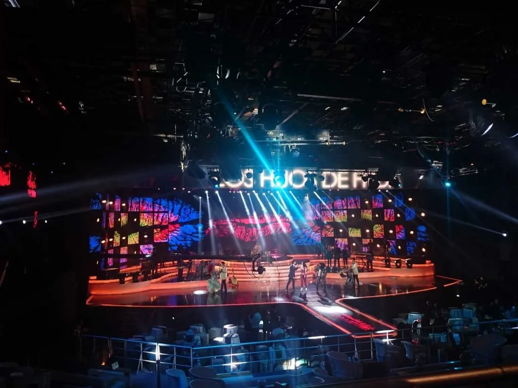 LED television stage and d3 playback setup for Mexican Night — view 12