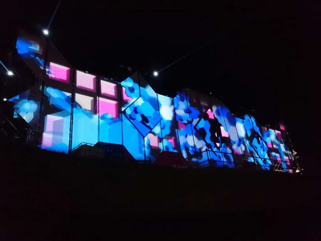 Concert projection areas and LED screen at the Postobón Katy Perry opening concert — view 13