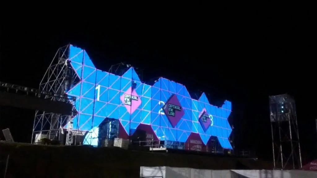 Concert projection areas and LED screen at the Postobón Katy Perry opening concert — view 14