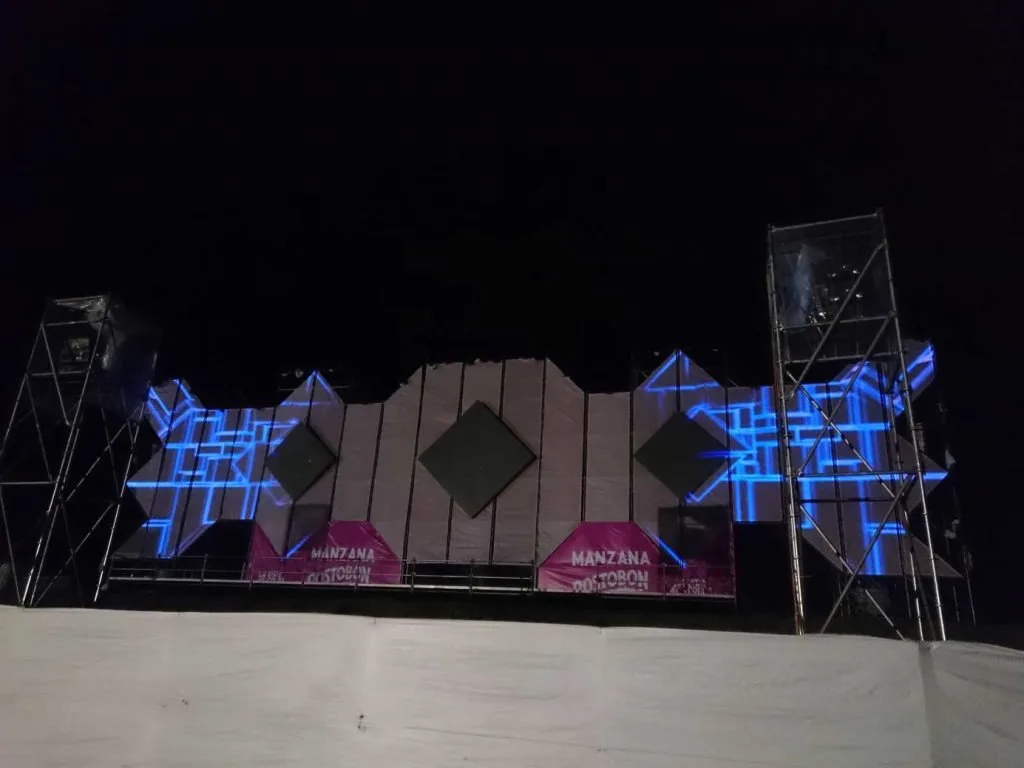 Concert projection areas and LED screen at the Postobón Katy Perry opening concert — view 15