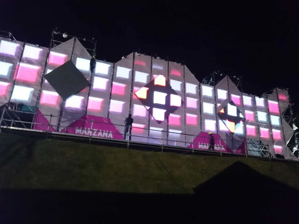 Concert projection areas and LED screen at the Postobón Katy Perry opening concert — view 17